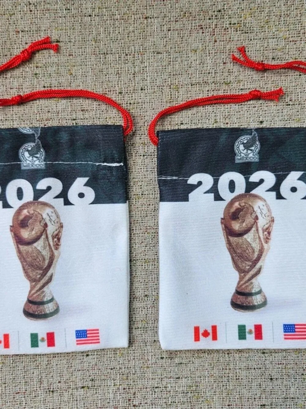 2026 Fifa World Cup Licensed Candy Bags Drawstring Gift Bag 5.5Xin Lot of 2